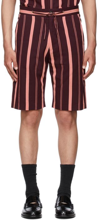 Paul Smith Pink & Burgundy Striped Shorts