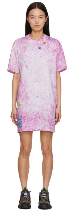 MCQ Pink Tie-Dye Bee Happy Dress