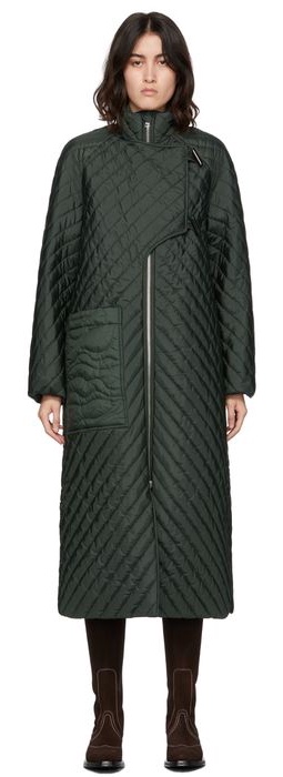 GANNI Quilted Recycled Ripstop Coat