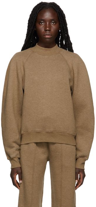 AGOLDE Brown Tarron Mock Neck Sweater