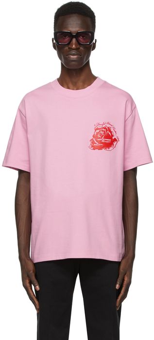 SSENSE WORKS SSENSE Exclusive Jeremy O. Harris Pink Rose T-Shirt