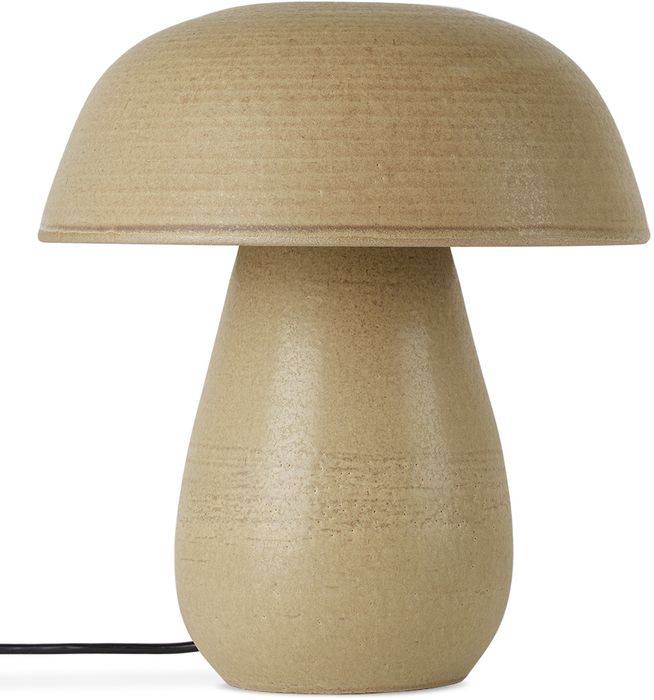 Nicholas Bijan Pourfard SSENSE Exclusive Green & Beige Mushroom Lamp