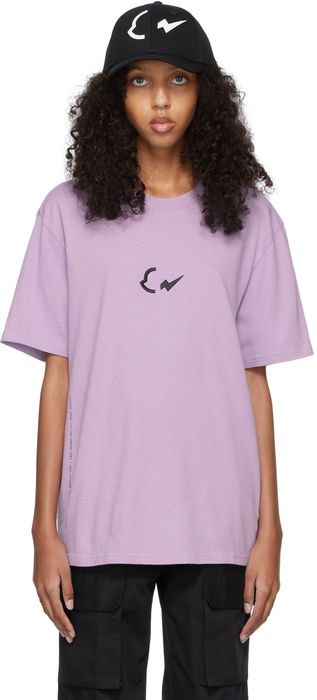 Moncler Genius 7 Moncler FRGMT Hiroshi Fujiwara Purple Logo T-Shirt