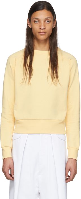 Random Identities Yellow Cropped Sweater