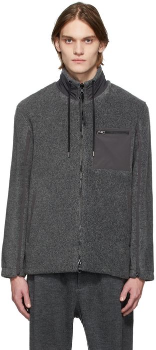 3.1 Phillip Lim Reversible Grey Fleece Jacket