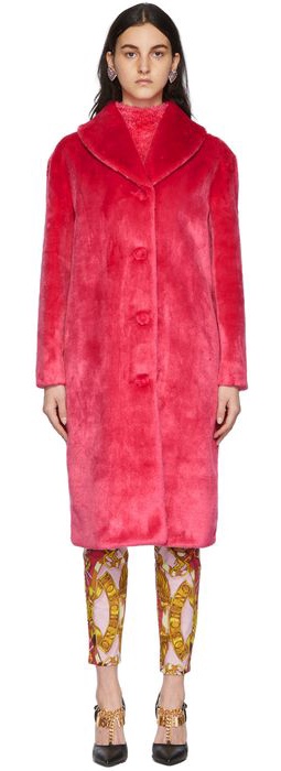 Moschino Pink 'Fur For Fun' Coat
