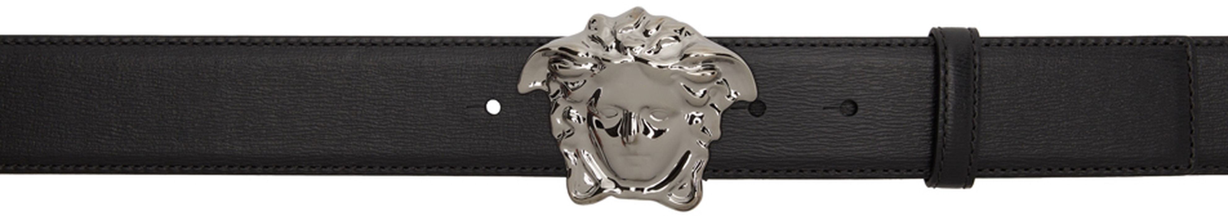 Versace Black & Silver 'La Medusa' Belt