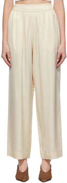 Esse Studios Off-White Gathered Trousers