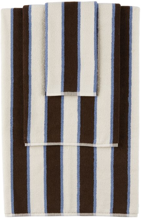 Tekla SSENSE Exclusive Multicolor Stripe Towel Set