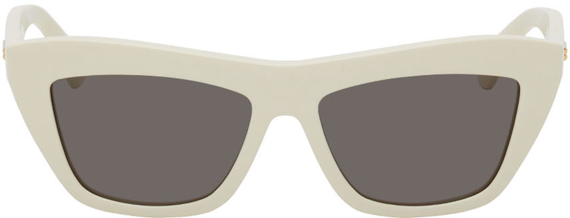 Bottega Veneta Off-White Cat-Eye Sunglasses