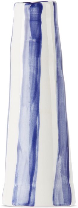 Rhea Kalo Blue & White Medium Regular Stem Vase