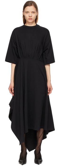Balenciaga Black Body-Wrap Dress