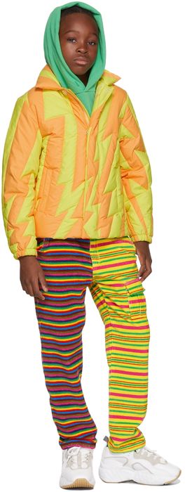 ERL Kids Yellow & Orange Lightning Puffer Jacket