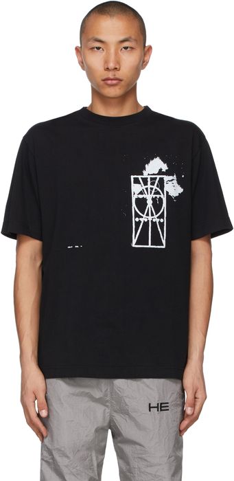 HELIOT EMIL Black Print T-Shirt