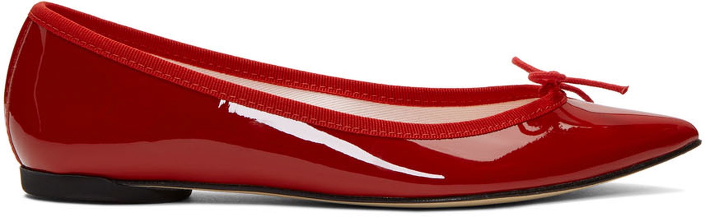 Repetto Red Patent Brigitte Ballerina Flats