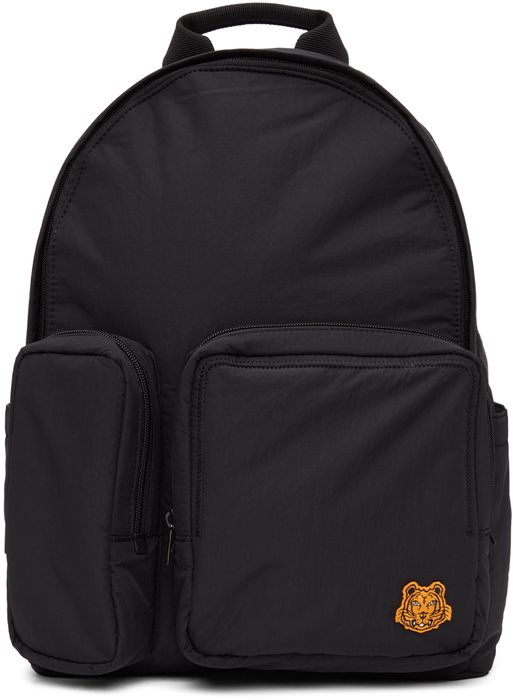 Kenzo Black Tiger Crest Backpack