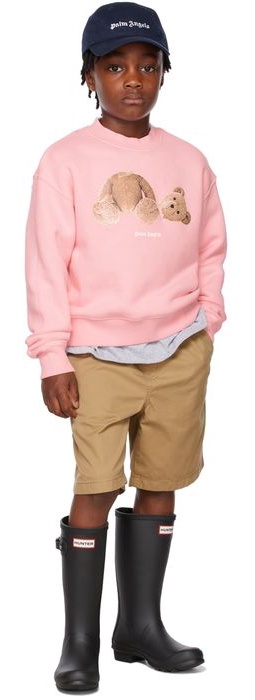 Palm Angels Kids Pink Bear Sweatshirt