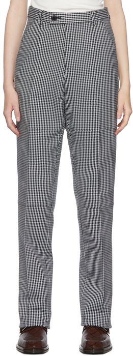 Martine Rose Black & White Houndstooth Trousers