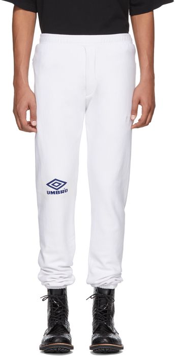 VETEMENTS White Umbro Edition Logo Lounge Pants