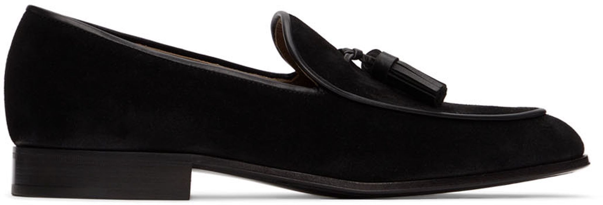 Gianvito Rossi Black Suede Julio Loafers