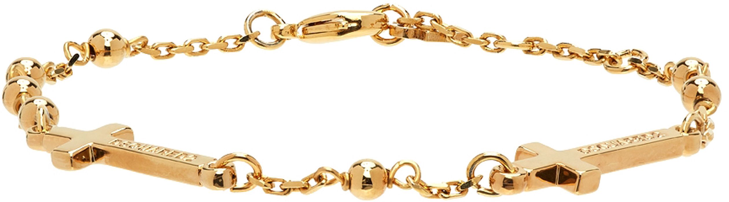Dsquared2 Gold Signature Cross Bracelet