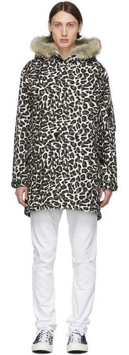 WACKO MARIA Black & Brown Leopard Mods Jacket
