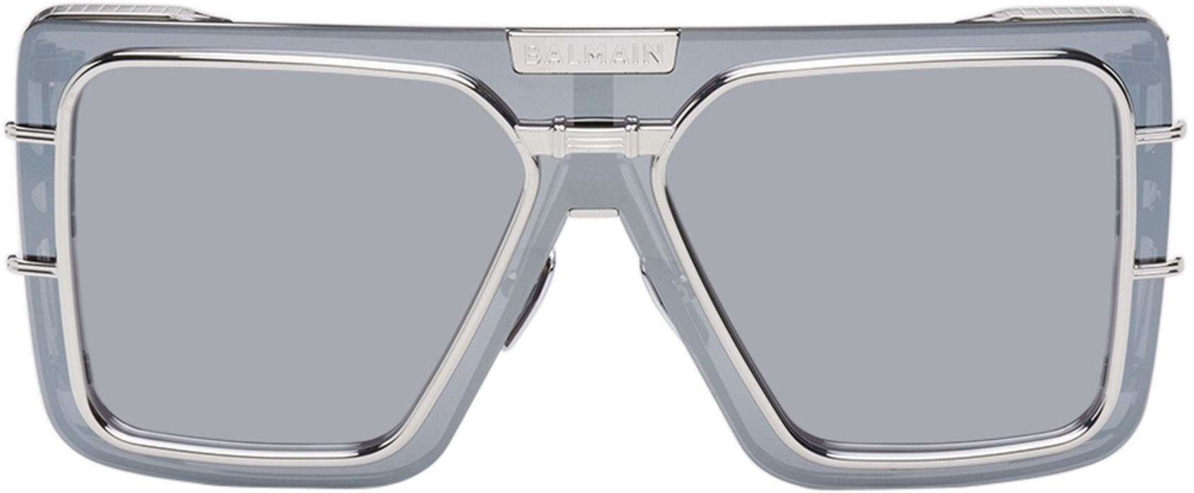 Balmain Grey & Silver Akoni Edition Wonder Boy Sunglasses
