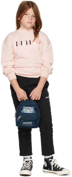 Kenzo Kids Pink Embroidered Logo Sweater