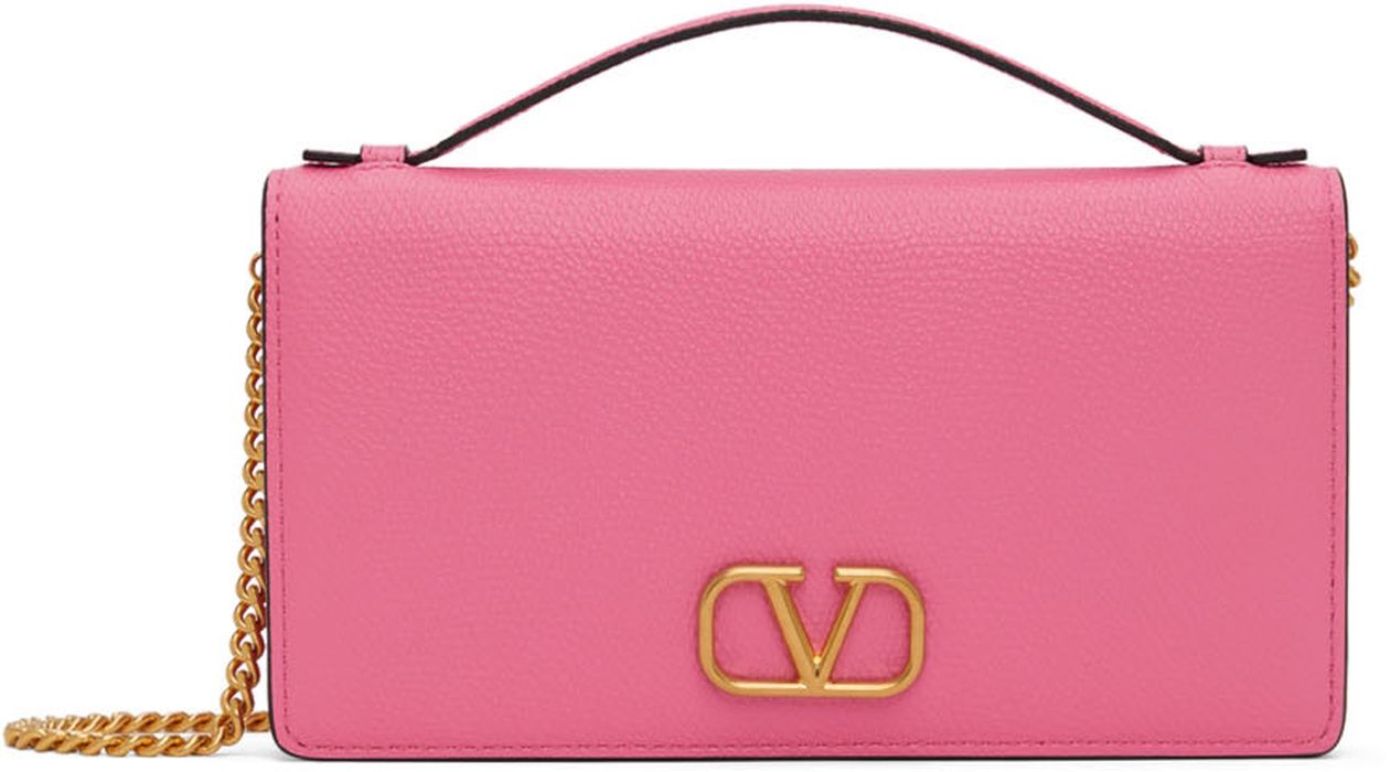 Valentino Garavani Pink Vlogo Signature Shoulder Bag