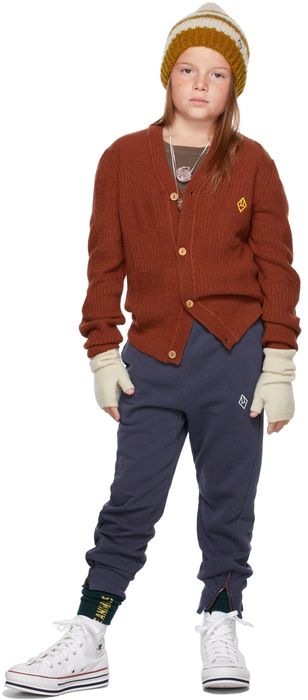 The Animals Observatory Kids Brown Racoon Cardigan