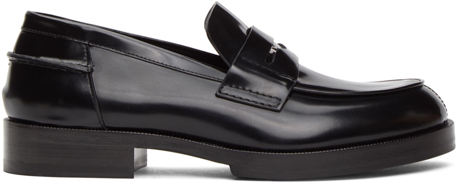 1017 ALYX 9SM Black 'A' Penny Loafers