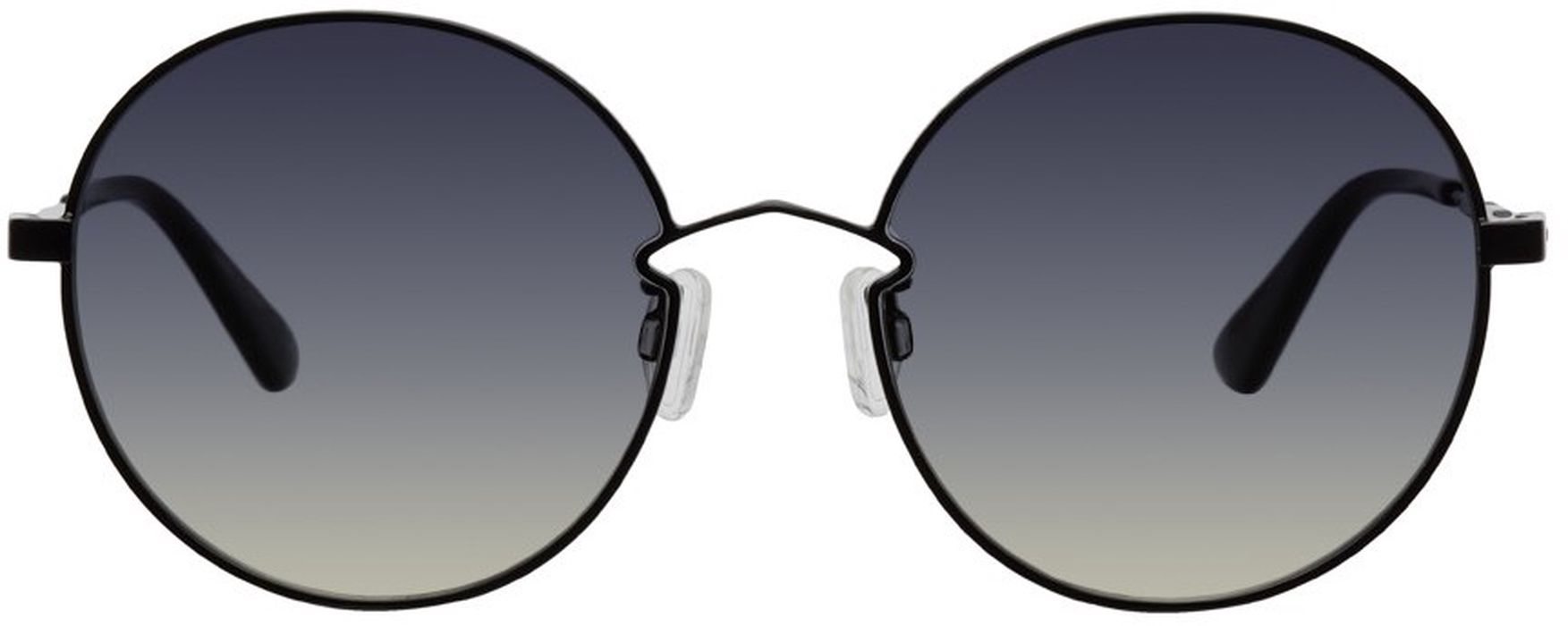 MCQ Black Metal Round Sunglasses