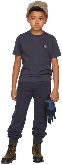 Stone Island Junior Kids Navy Logo T-Shirt