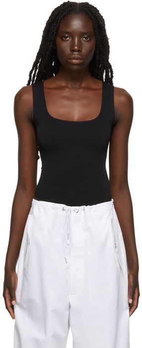 ÉTERNE SSENSE Exclusive Black Nylon Jersey Bodysuit