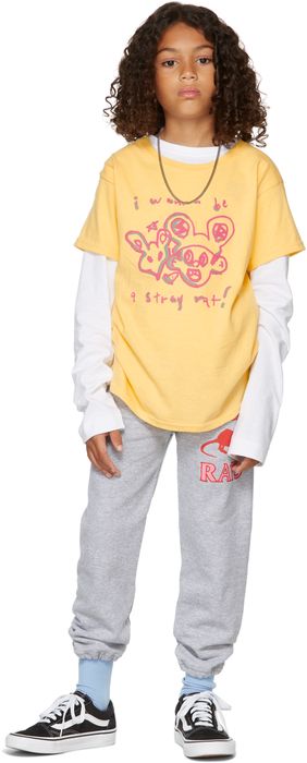 Stray Rats SSENSE Exclusive Kids Yellow Cotton 'I Wanna Be' T-Shirt
