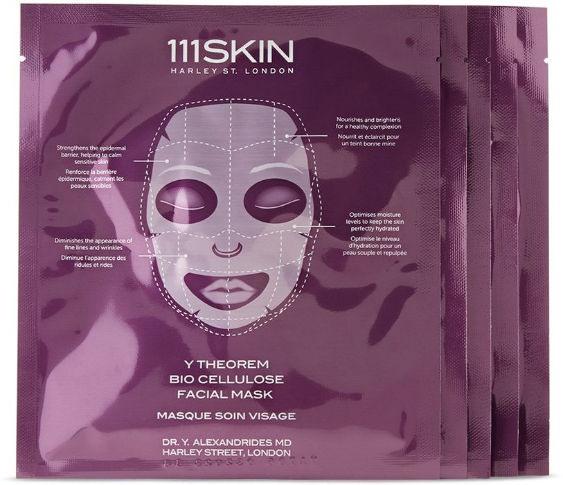 111 Skin Five-Pack Y Theorem Bio Cellulose Facial Masks, 23 mL