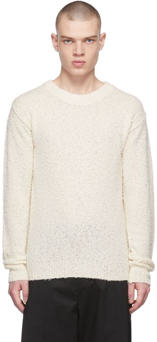 AMOMENTO Off-White Fancy Pullover Sweater