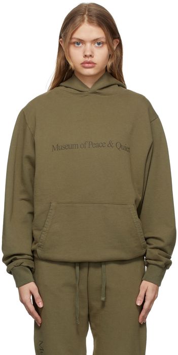 Museum of Peace & Quiet Khaki Logo Hoodie