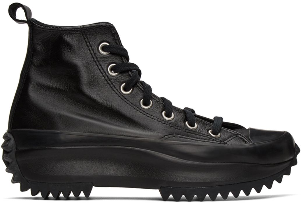 Converse Black Leather Run Star Hike High-Top Sneakers