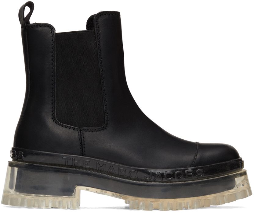 Marc Jacobs Black 'The Boot' Chelsea Boots