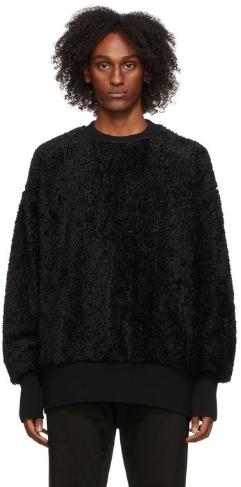 Moncler Genius 4 Moncler Hyke Black Teddy Fleece Sweatshirt