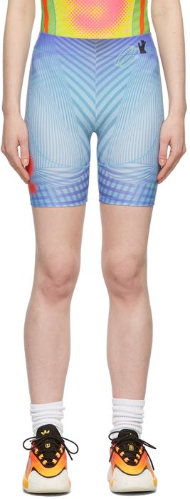 Paolina Russo SSENSE Exclusive Blue & Red Printed Sport Shorts