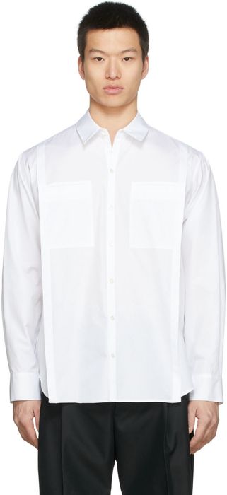 rito structure White Cotton Tuck Shirt
