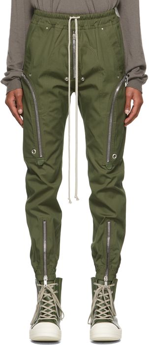 Rick Owens Green Bauhaus Cargo Pants