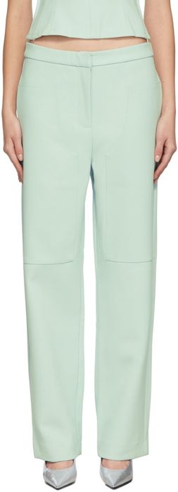 Paris Georgia Blue Slouchy Suit Trousers