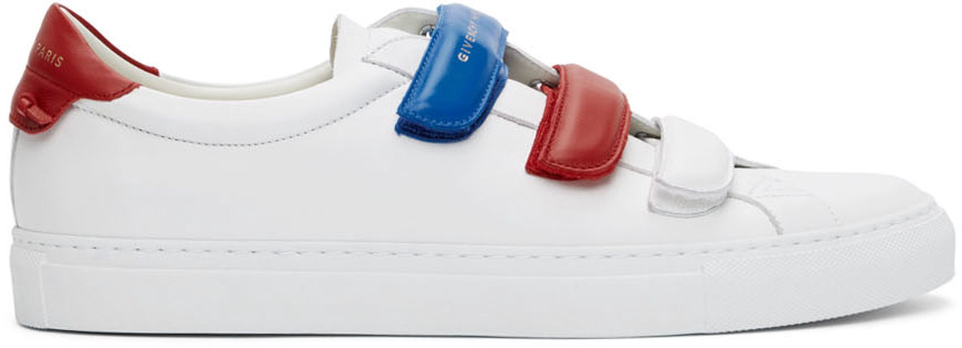Givenchy White & Red Velcro Urban Knots Sneakers
