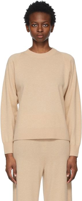 Rosetta Getty Beige Cashmere Relaxed Sweater