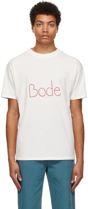Bode White Embroidered Logo T-Shirt