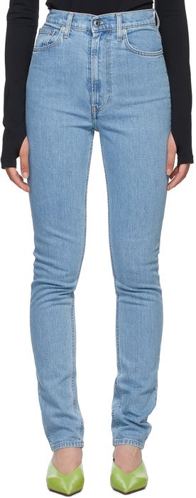 Helmut Lang Blue Hi Spikes Jeans