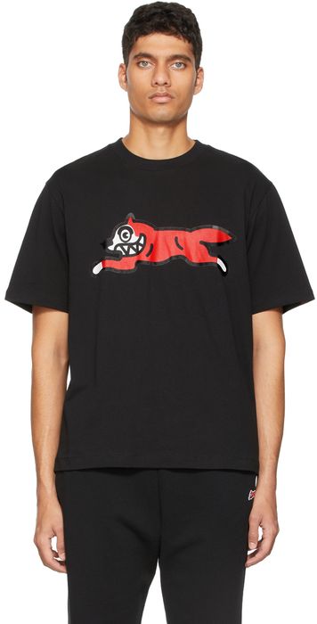 ICECREAM Black Running Dog T-Shirt
